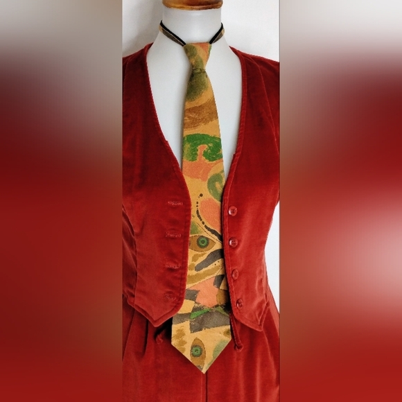 UNIQUE ITALIAN ZIPPER NECK TIE - Picture 3 of 7